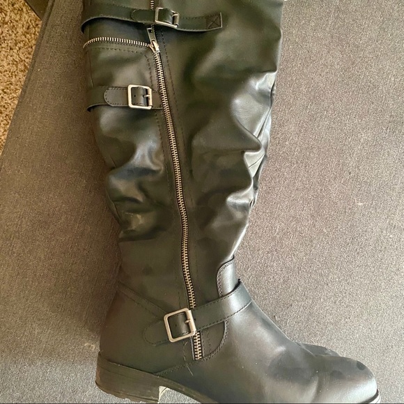 White Mountain Shoes White Mountain Wide Calf Black Boots Poshmark